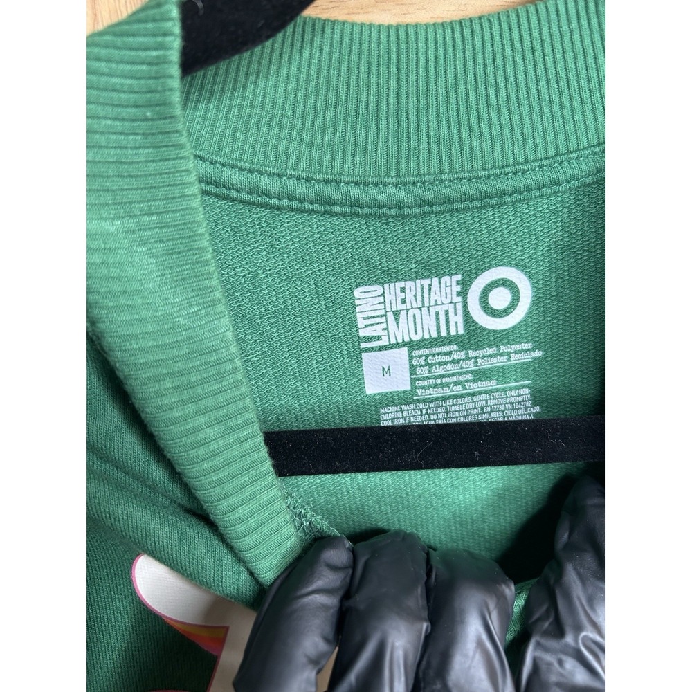 Latino Heritage Month Women Shirt "Latina Fuerte" Green Long Sleeve Target M - Picture 5 of 6
